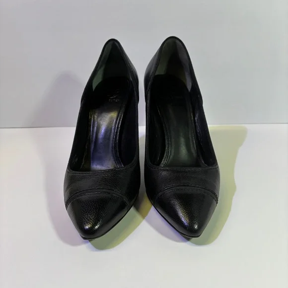 Tory Burch - Sleek Black Stiletto Heels with Pointed Toe - 9 - Picture 3 of 13